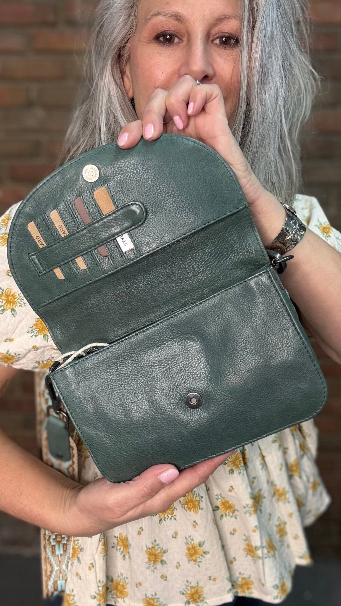 Leather Crossbody Card Purse - Vintage Vault Boutique