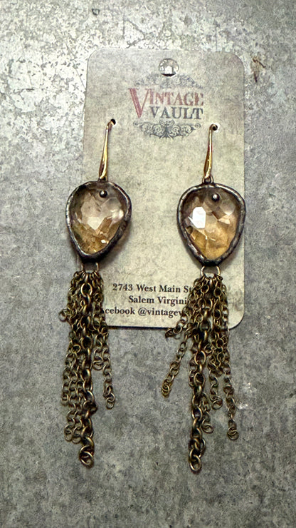 Crystal Chain Tassel Earring