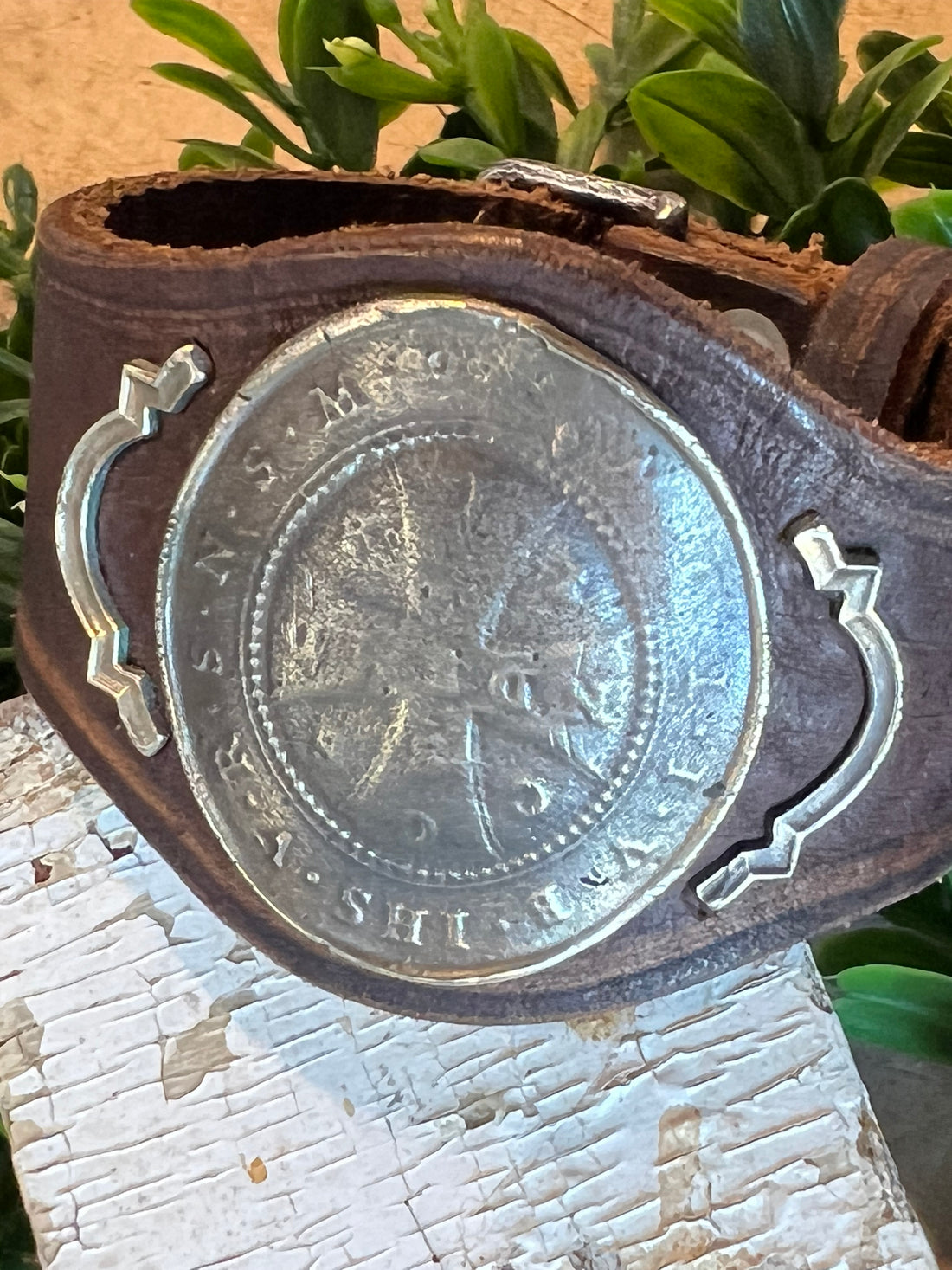 Celtic Cross Brn Leather Bracelet