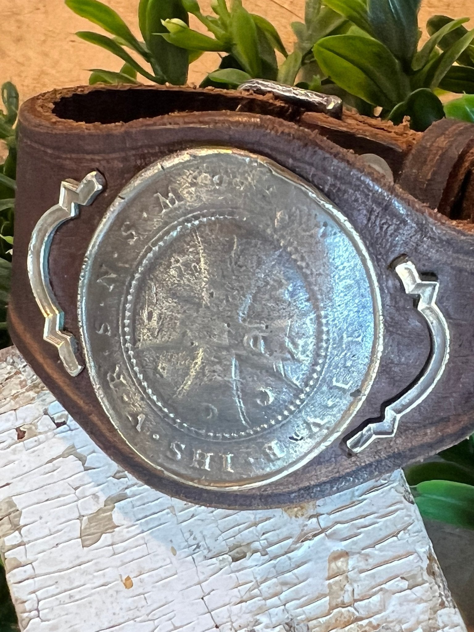 Celtic Cross Brn Leather Bracelet - Vintage Vault Boutique