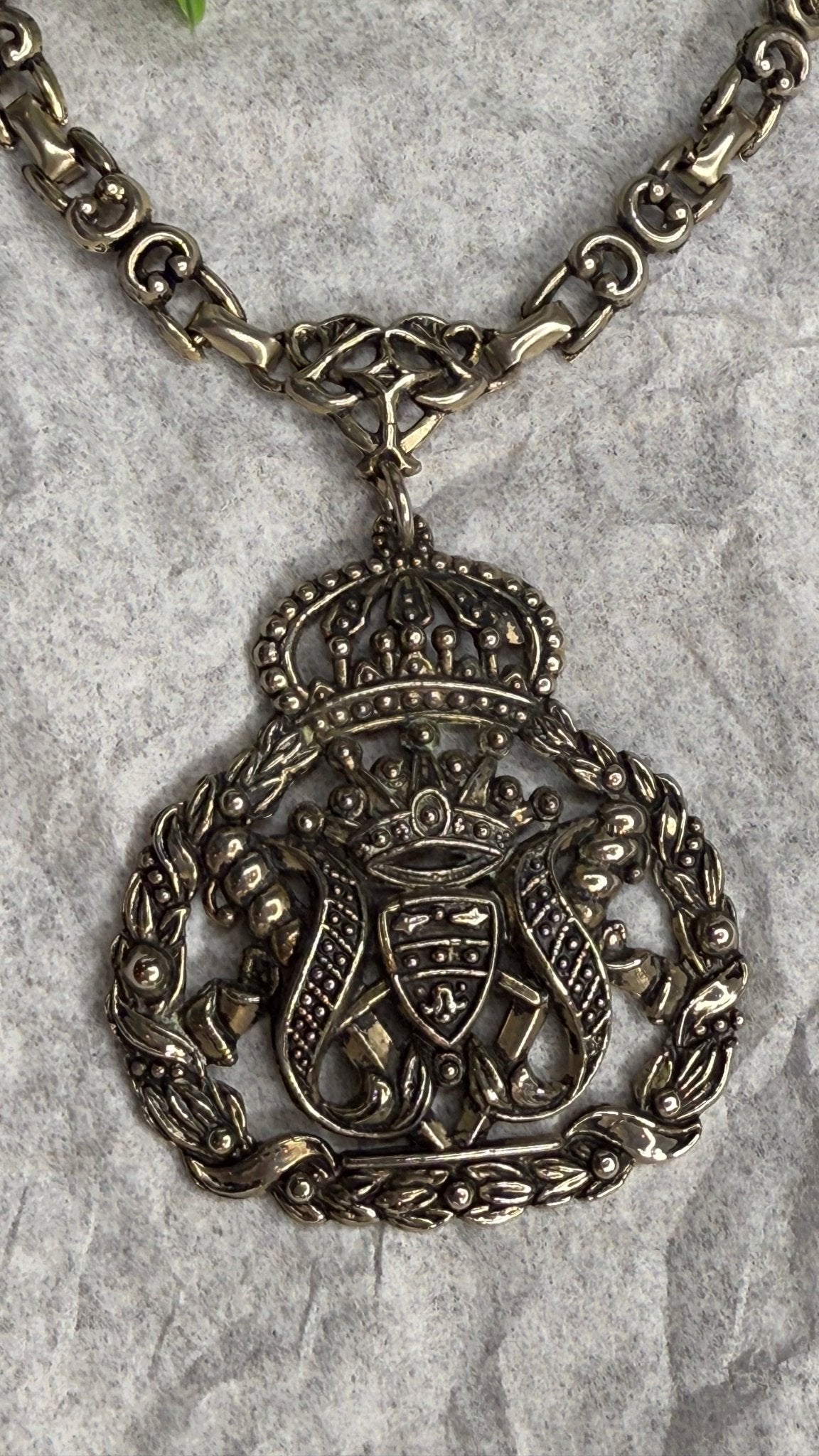 Vintage Necklace with Shield - Vintage Vault Boutique