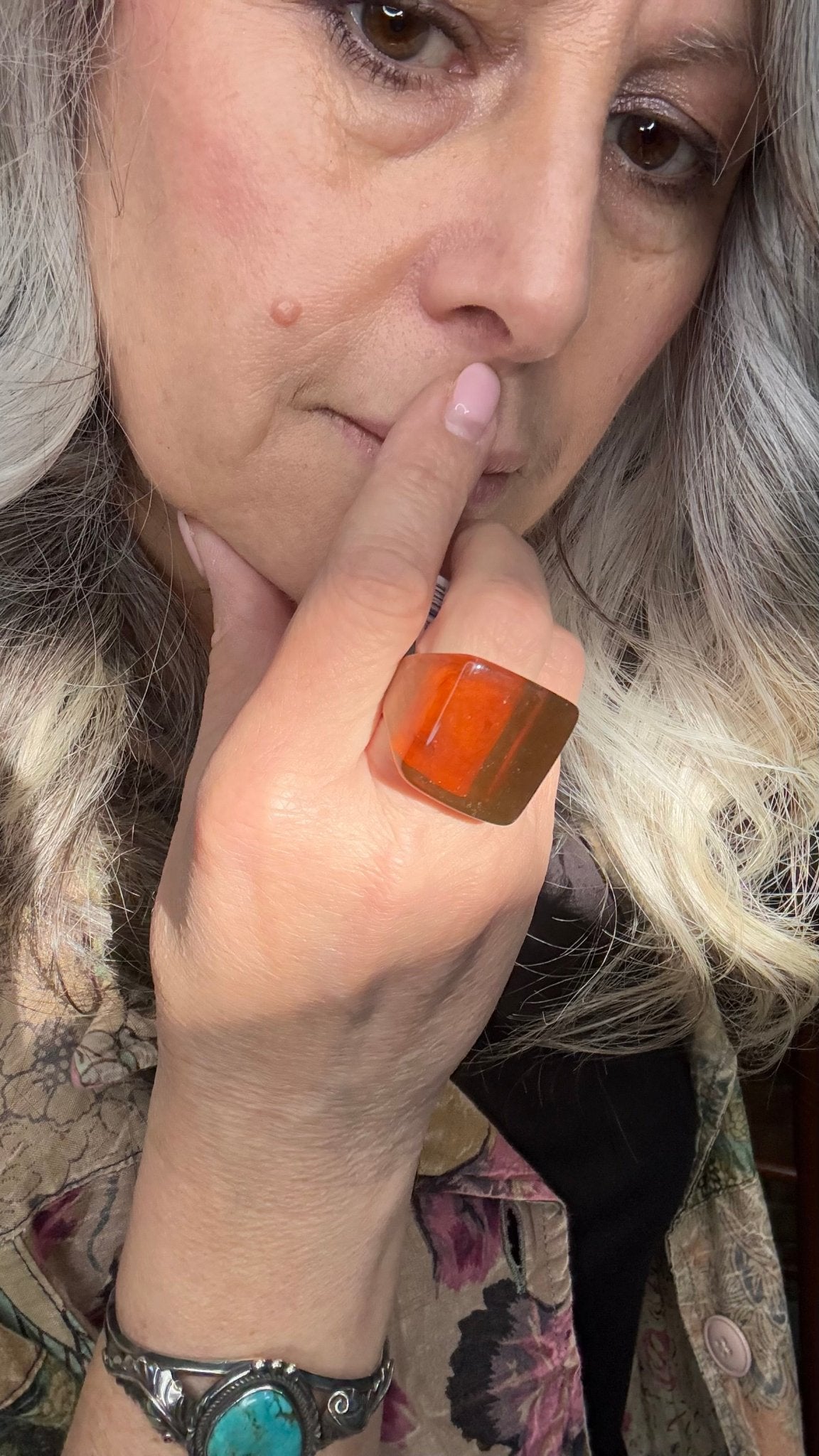 Resin Signet Ring - Vintage Vault Boutique