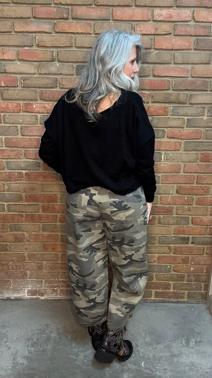 Camo Barrel Jeans