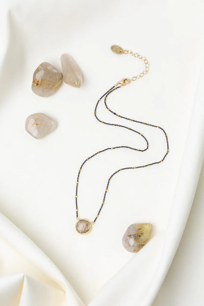 Alchemy Bezel Simple Necklace N001