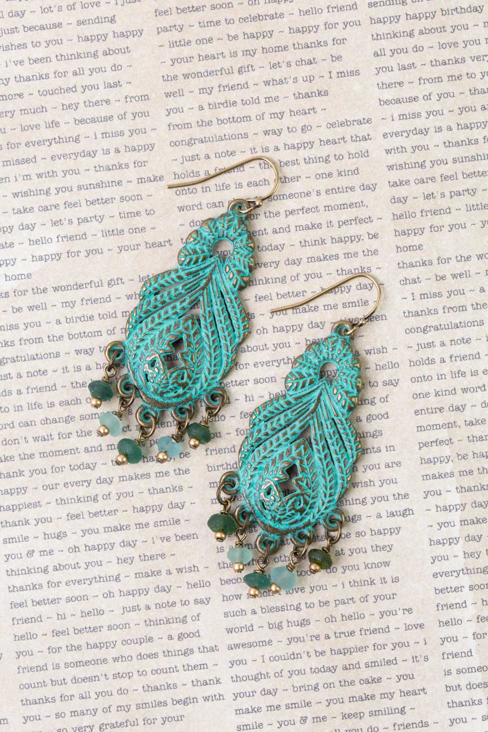 Atlas Roman Glass Statement Earrings