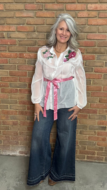 Amora Chiffon Hand Embroidery