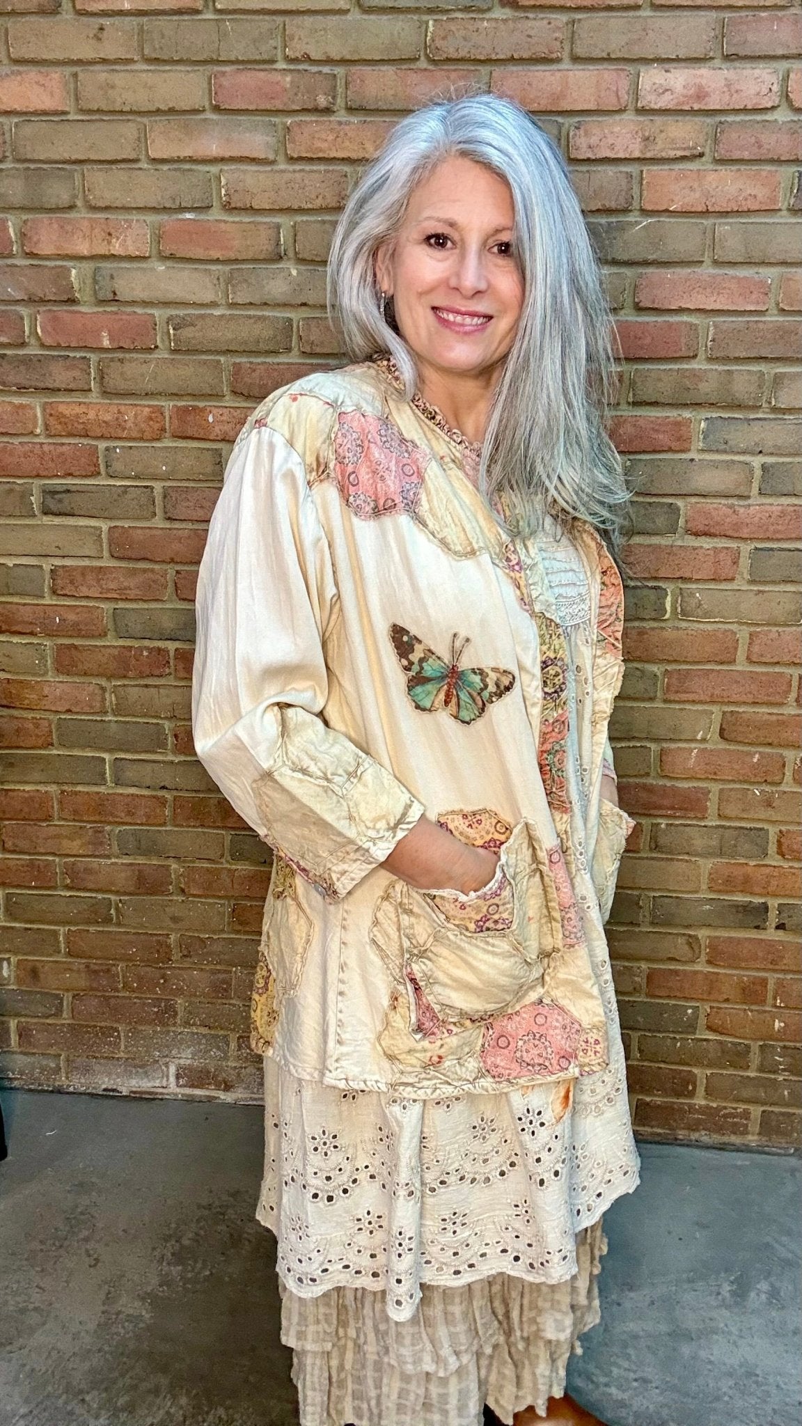 Hexagon Butterfly Jacket - Vintage Vault Boutique