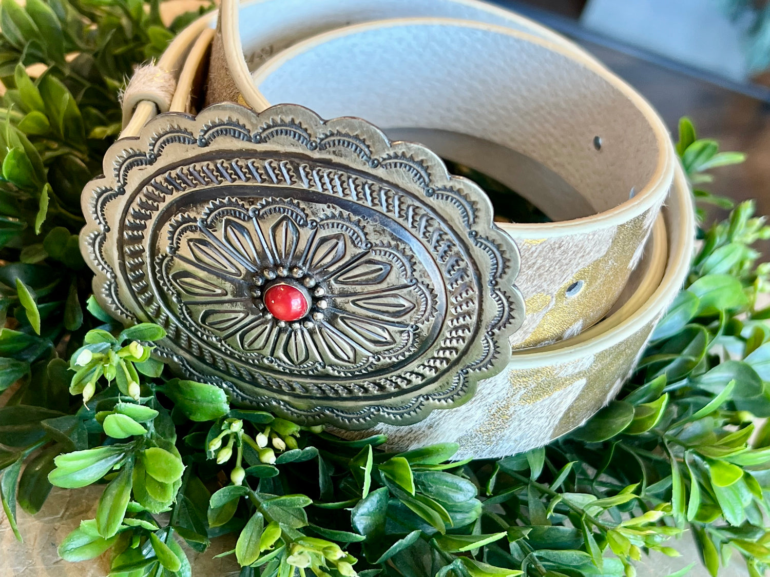 Coral Concho Buckle