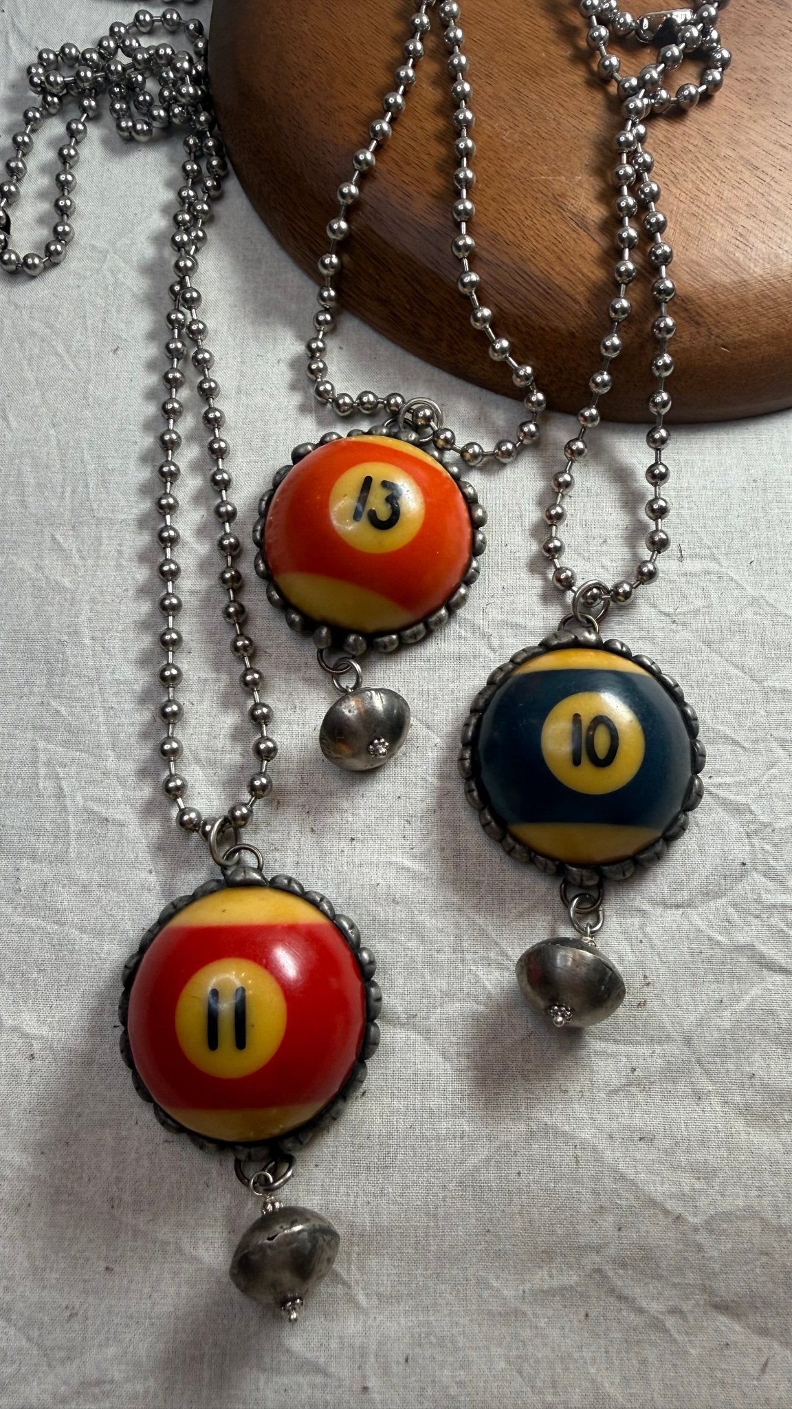 Vintage Pool Ball Necklace - Vintage Vault Boutique