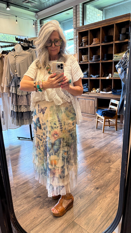 Royal Butterfly Garden Tulle Skirt