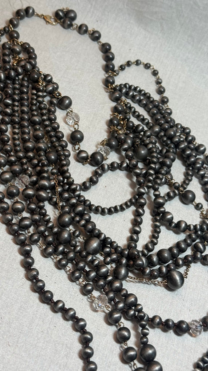 Multi Strand Desert Pearl Necklace