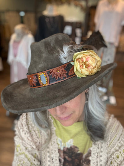 Yellow Rose Cowboy Hat by A Rare Bird - Vintage Vault Boutique