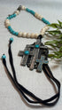 Triple cross on beaded necklace - Vintage Vault Boutique