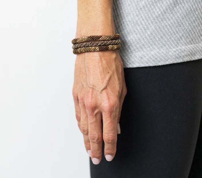 Roll On Bracelet Set of 3 Brown Sugar - Vintage Vault Boutique