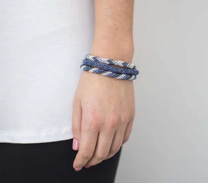 Roll On Bracelet Set of 3 Denim