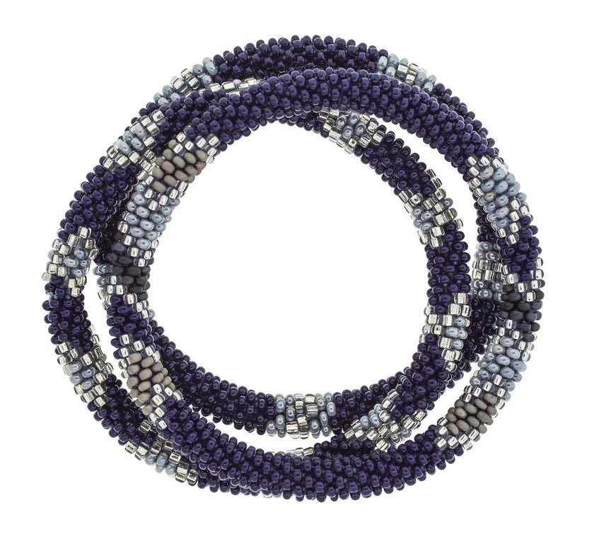 Roll On Bracelet Set of 3 Indigo - Vintage Vault Boutique