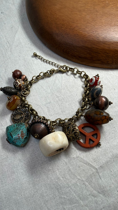 Peace &amp; More Charm Bracelet