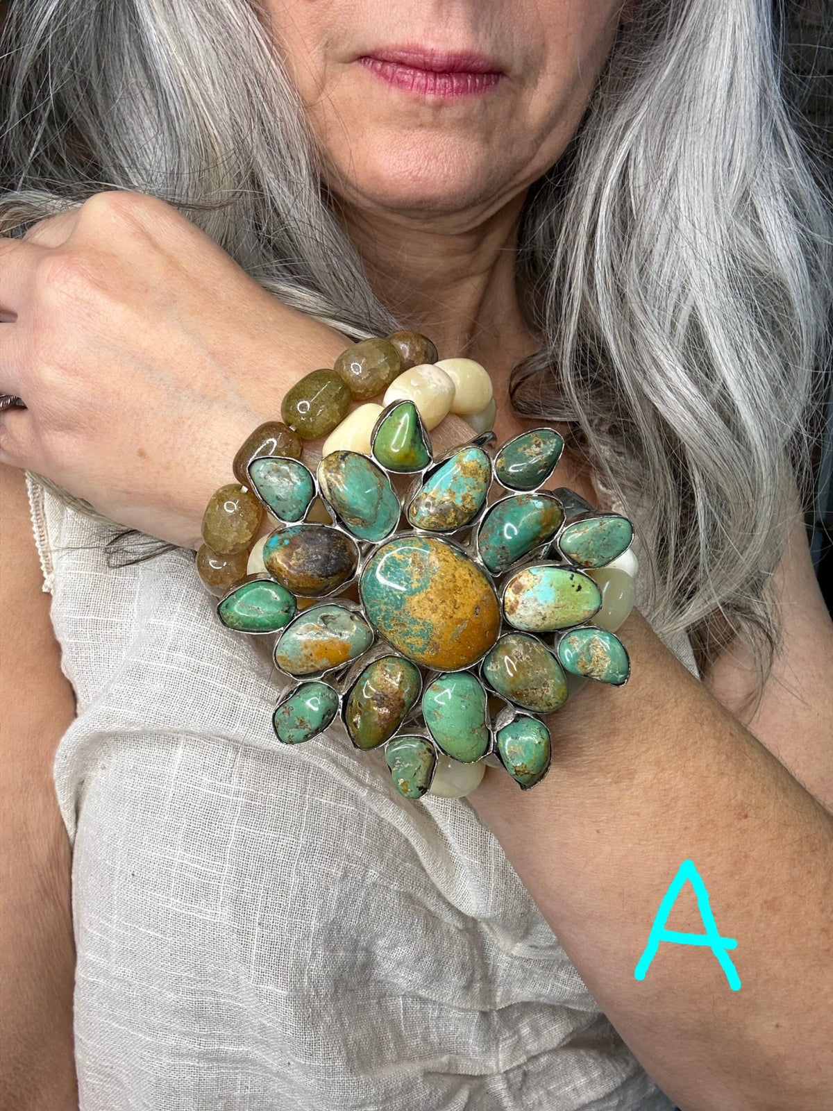 Large Turquoise Cuff - Vintage Vault Boutique