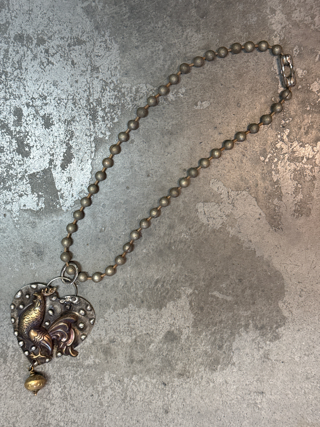 Rooster Heart Necklace