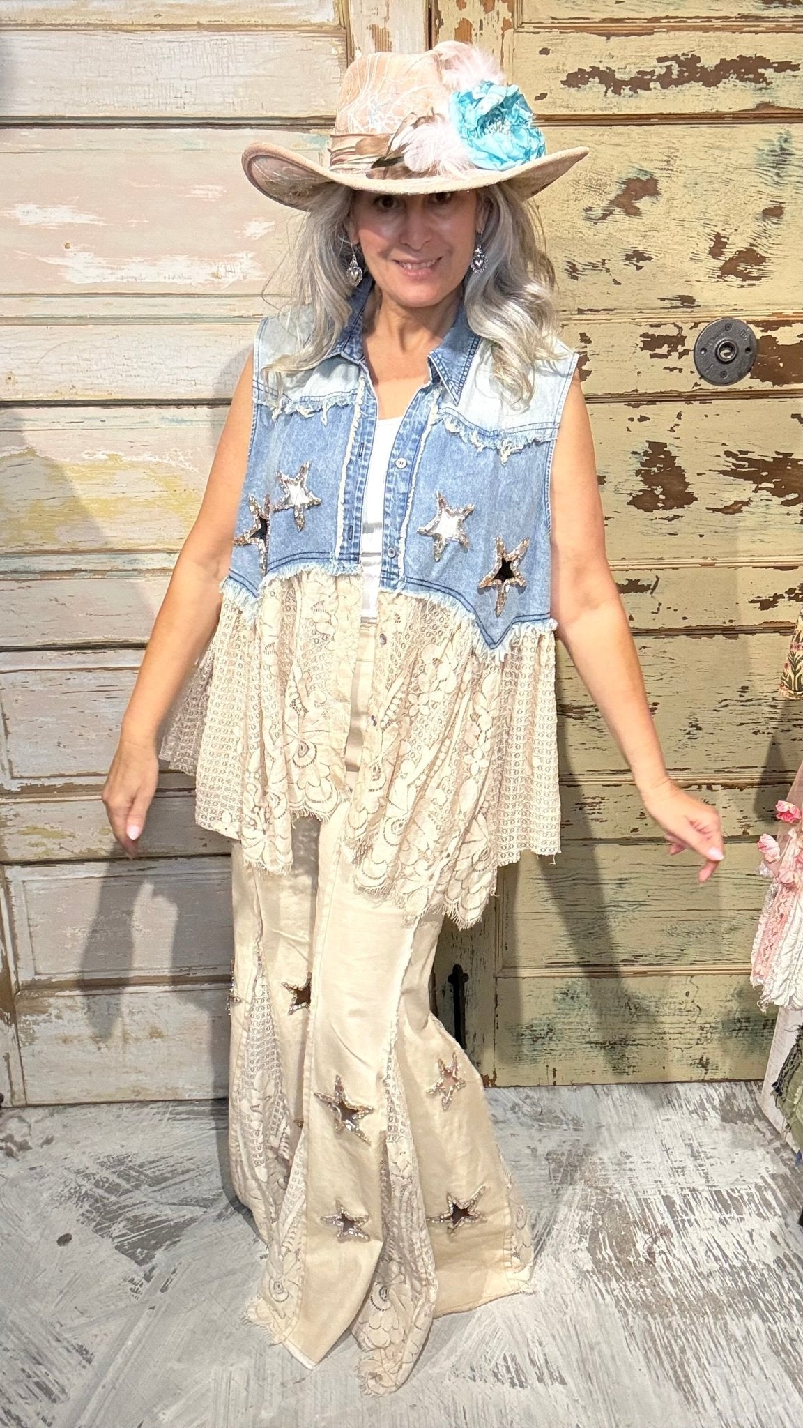 Tin Star and Wishes Vest - Vintage Vault Boutique