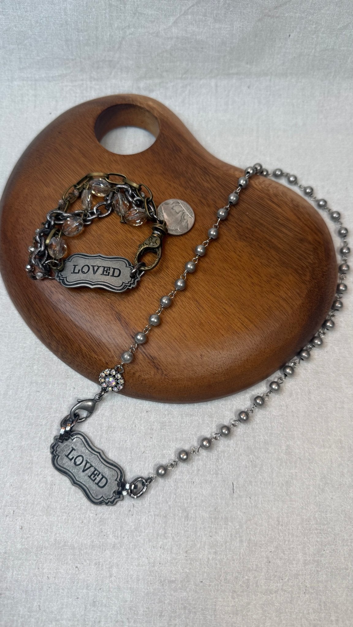 Loved Vintage Stamped Bracelet - Vintage Vault Boutique