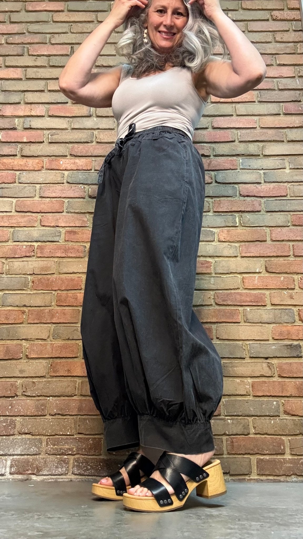 Ash Black Pull On Pant - Vintage Vault Boutique