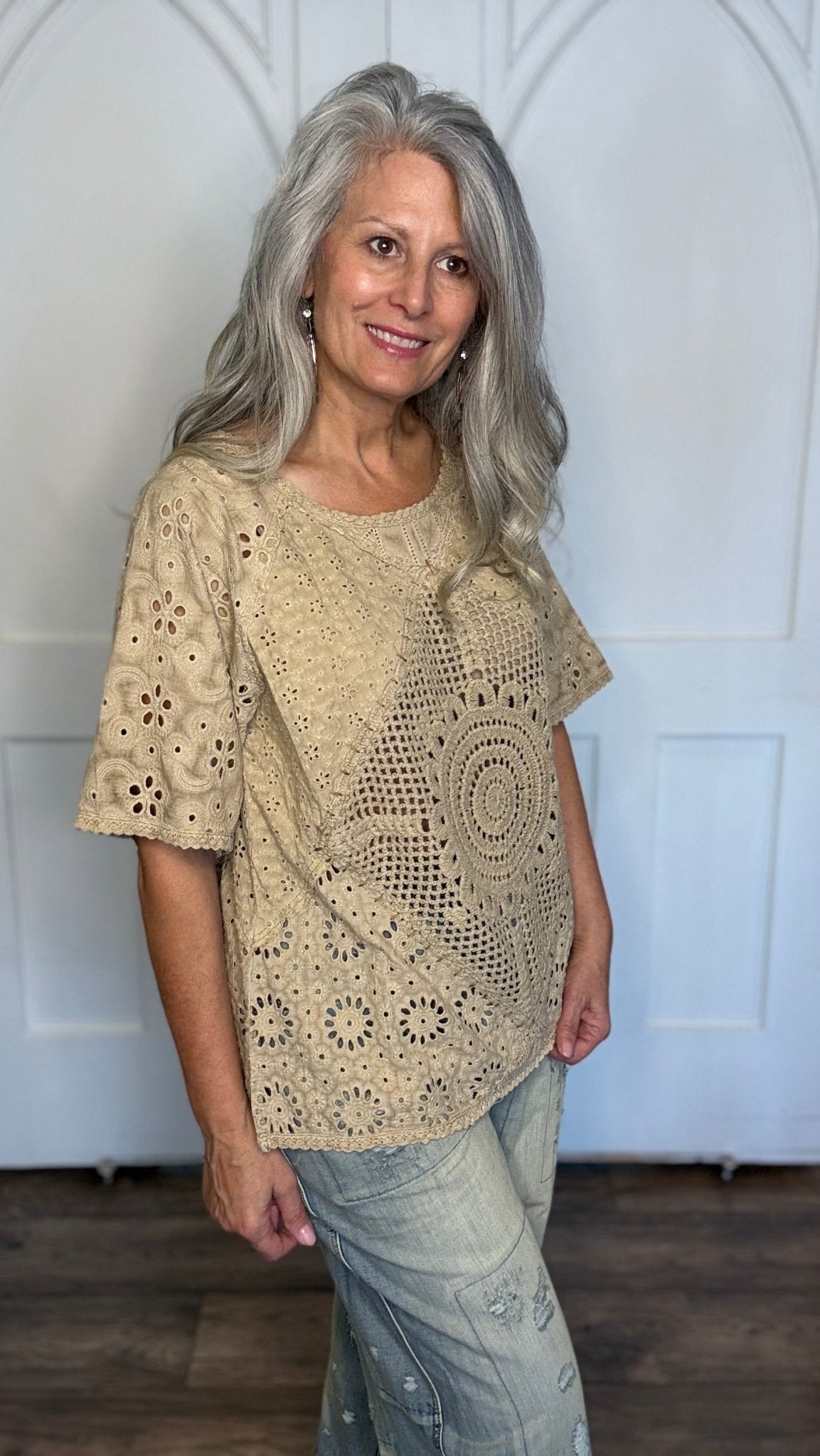 Patched Together Top - Vintage Vault Boutique