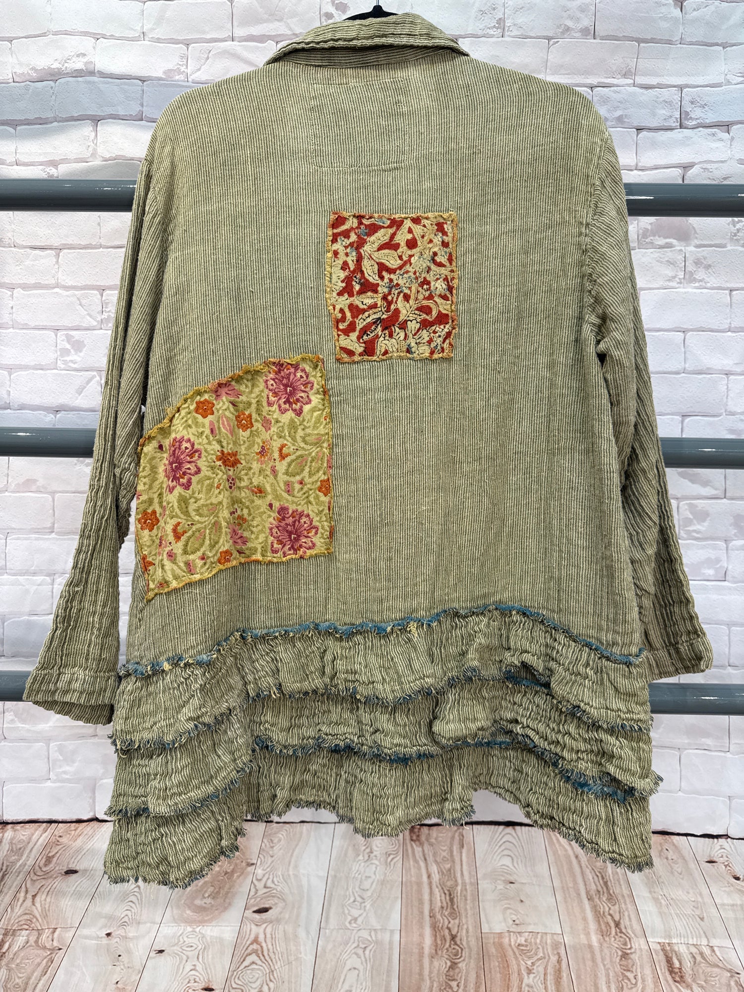 Soft Ruffle Shirt Jacket
