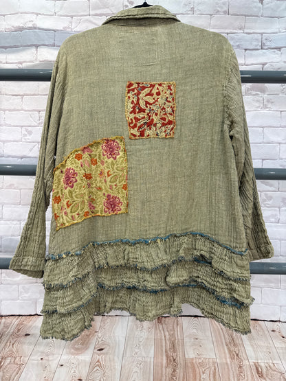 Soft Ruffle Shirt Jacket