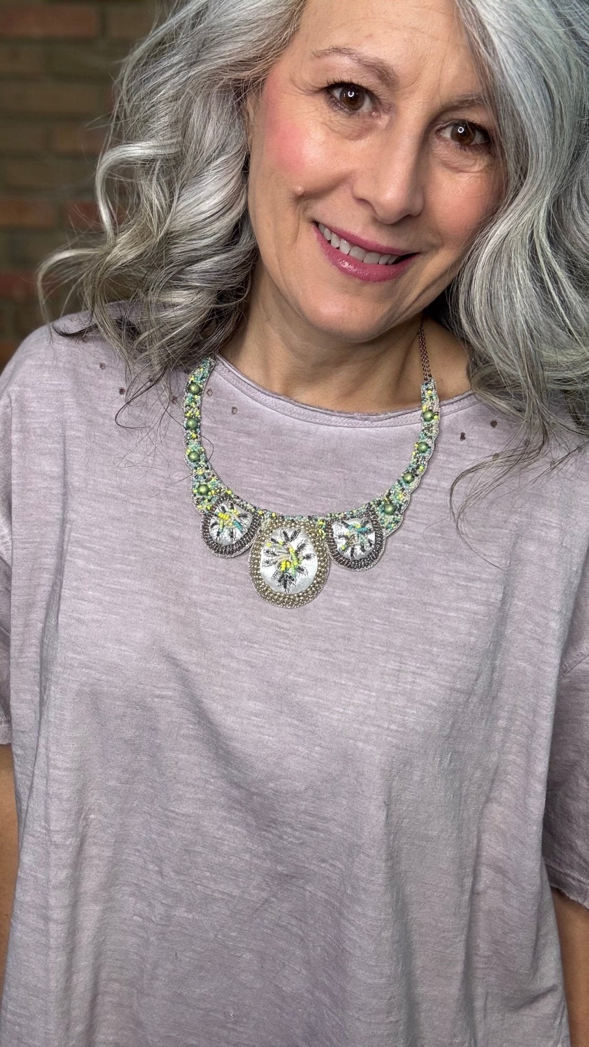 Blossom in White Necklace - Vintage Vault Boutique