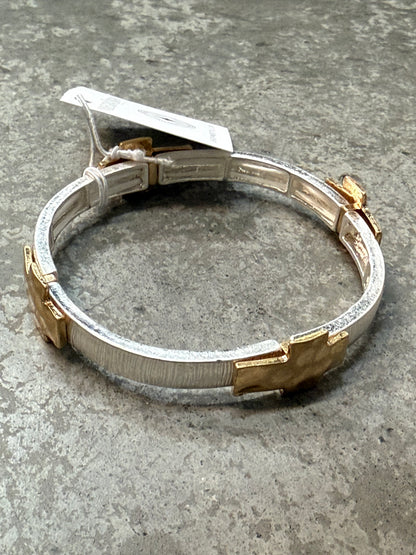 Hope Gold and Silver Stretch Bracelet