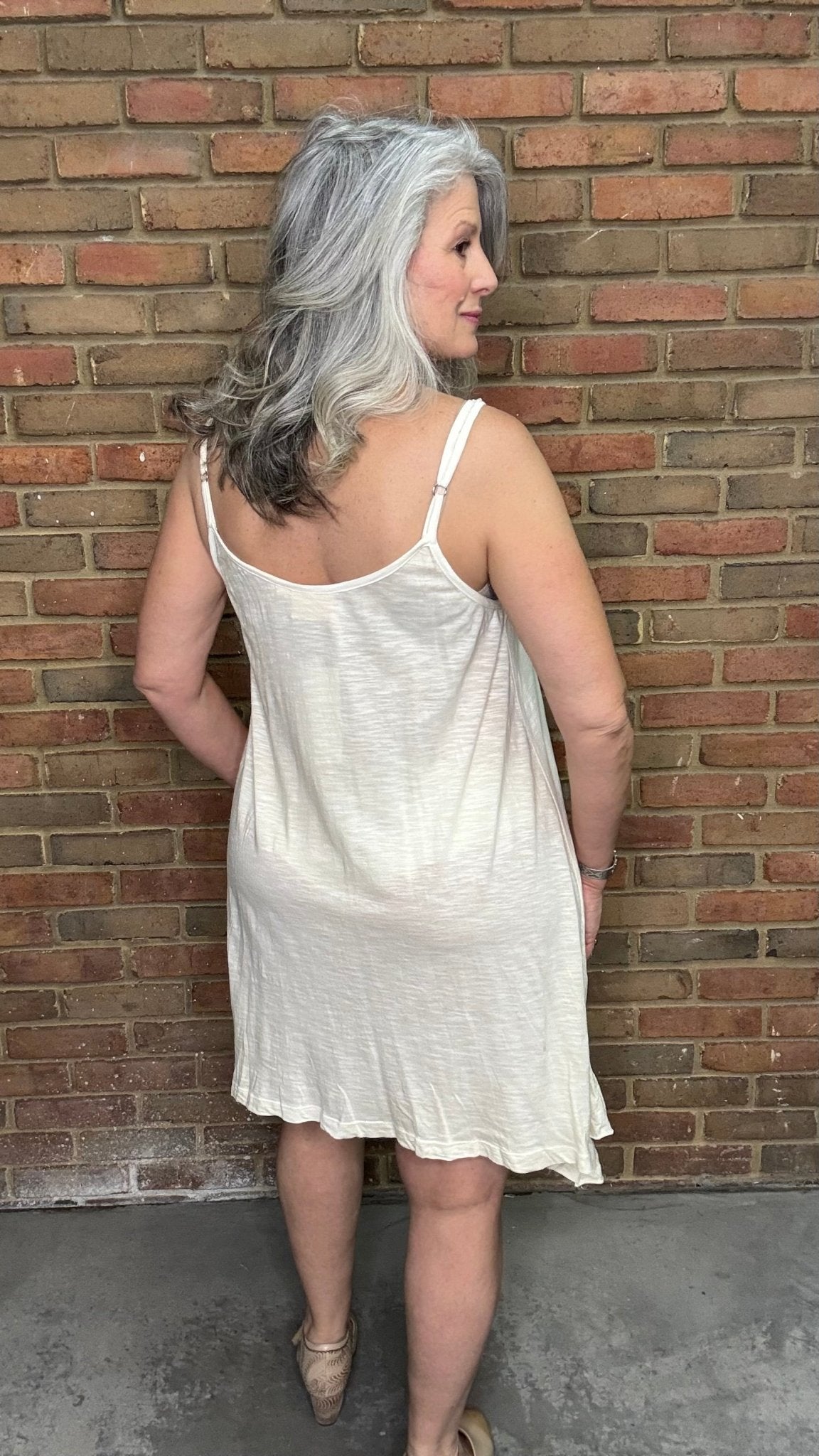 Ruffle Bottom Slip Dress - Vintage Vault Boutique