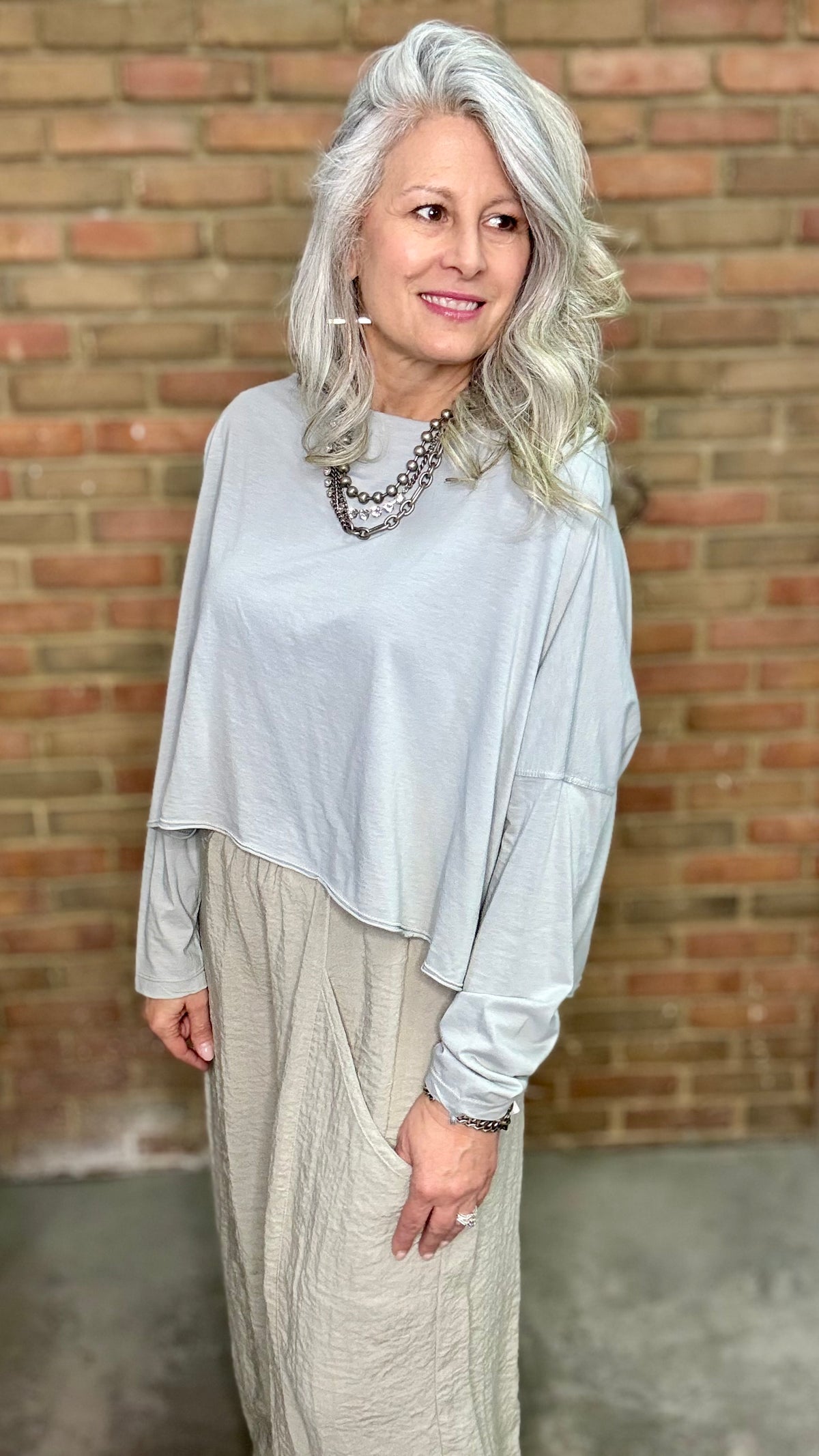 Moon Drape Neck Top
