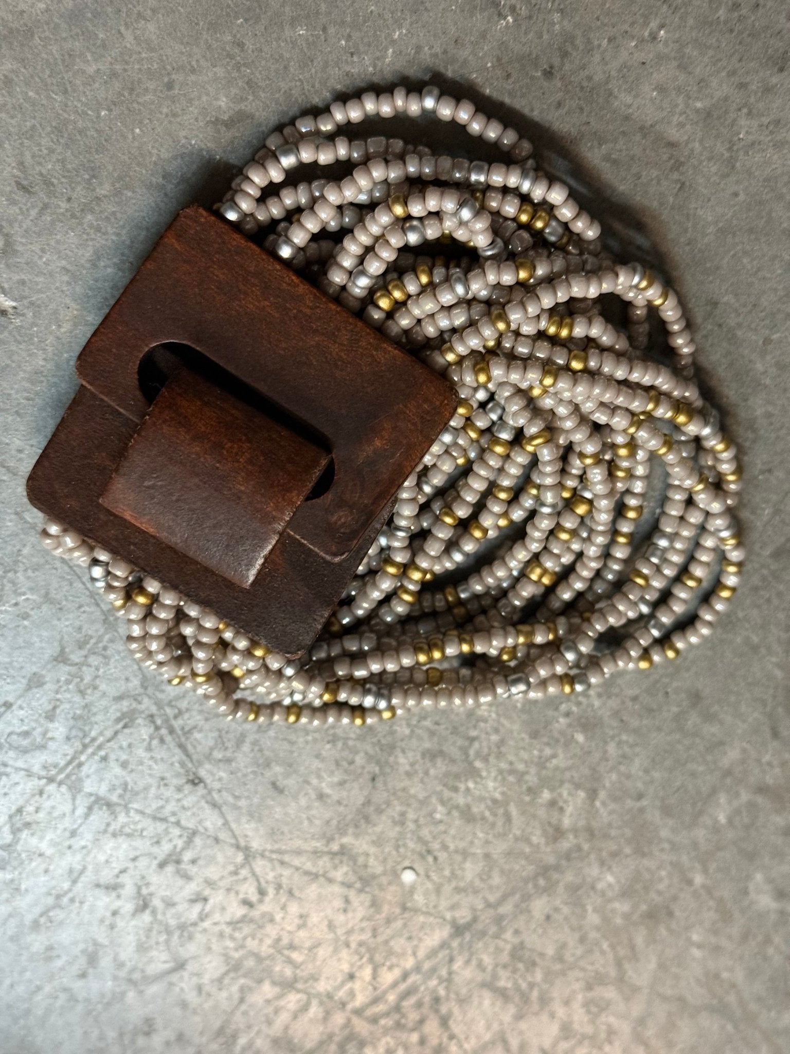 Multi Strand Wooden Closure Bracelet - Vintage Vault Boutique