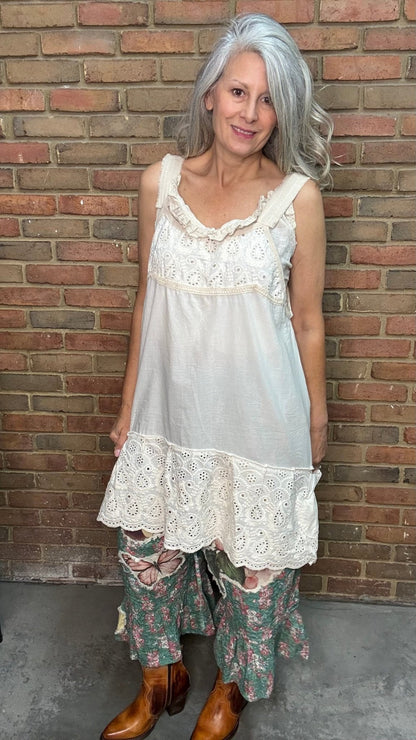 Ivory Pocket Camisole Dress - Vintage Vault Boutique