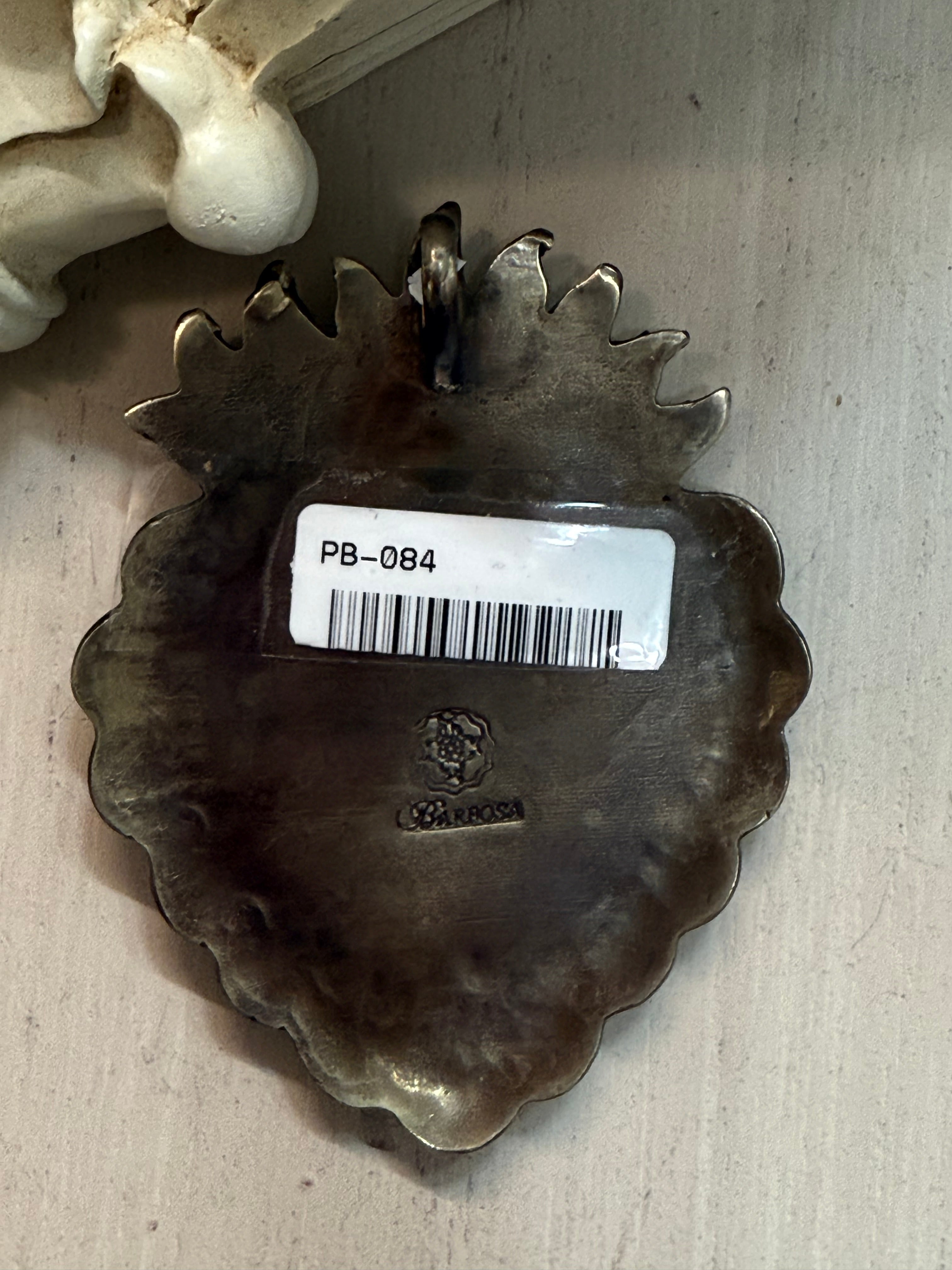Blue Flaming Heart Pendant