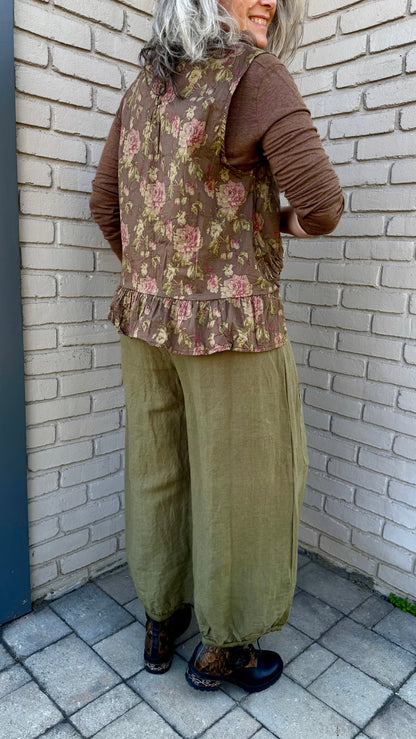 Azel Short Vest in Havana