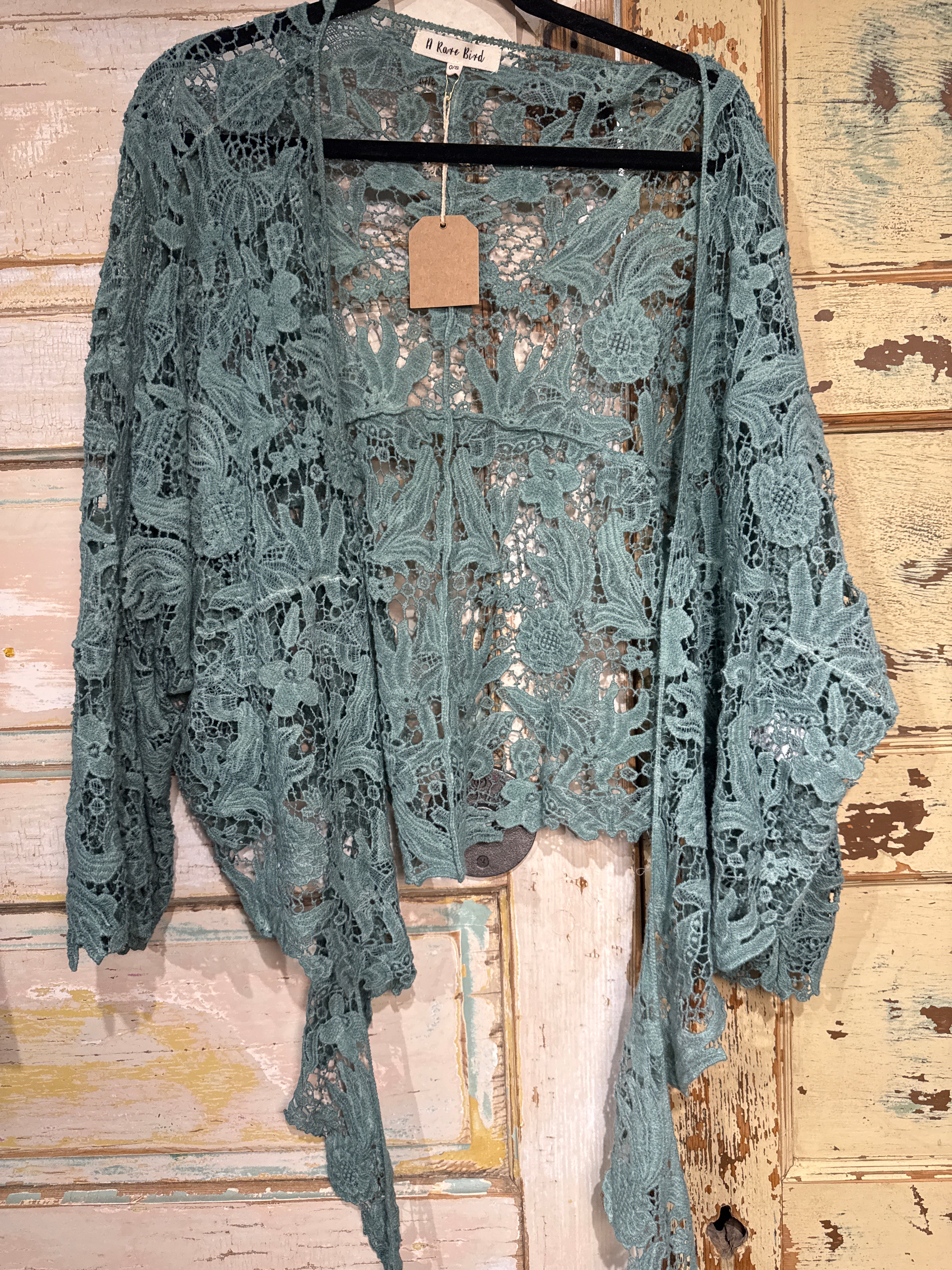 Crochet Butterfly Throw Over Cardigan