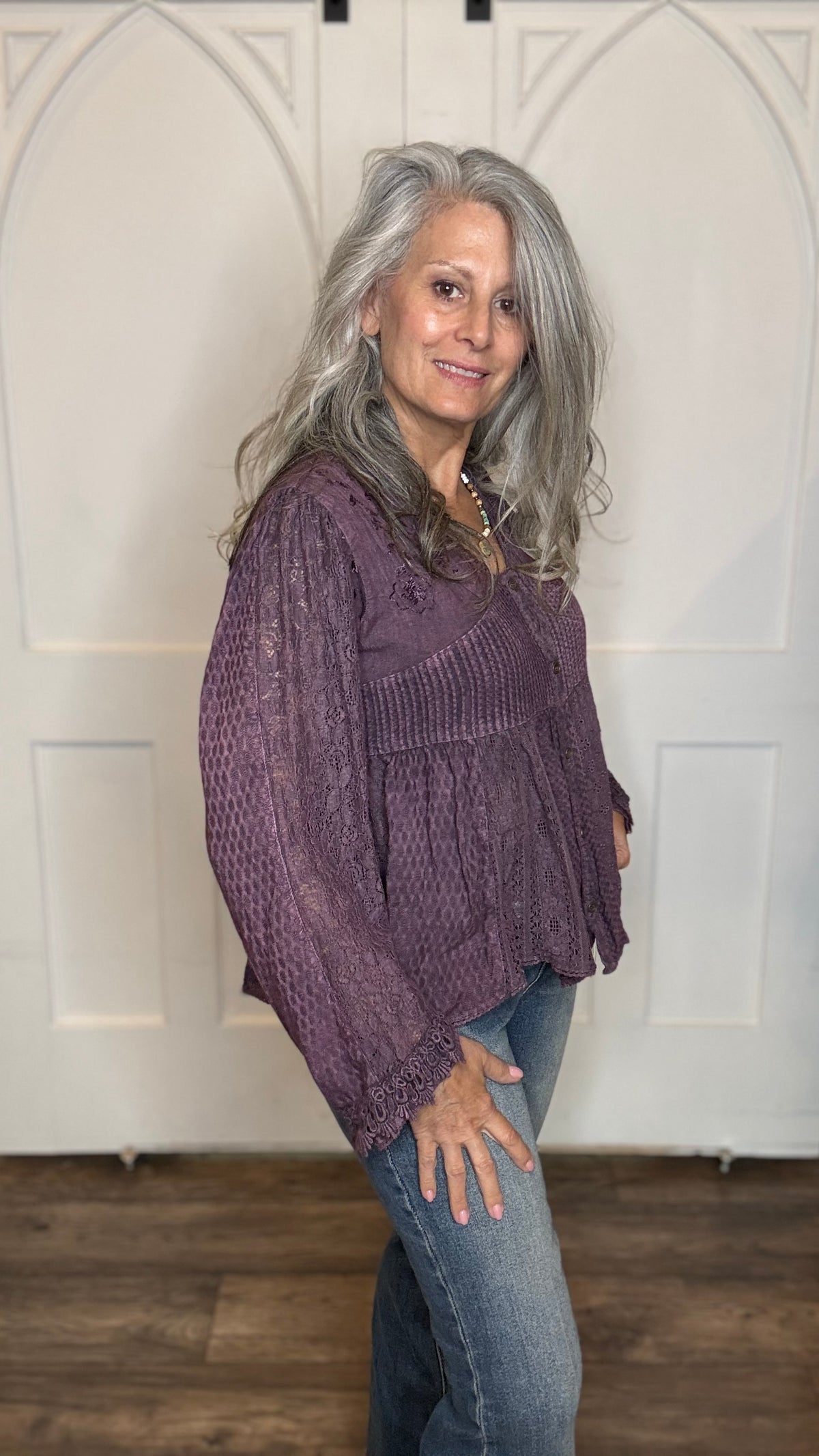 Boho Lace Peplum Top