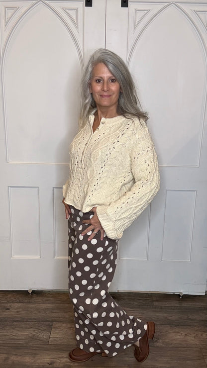 Polka Dot Straight Leg Jean