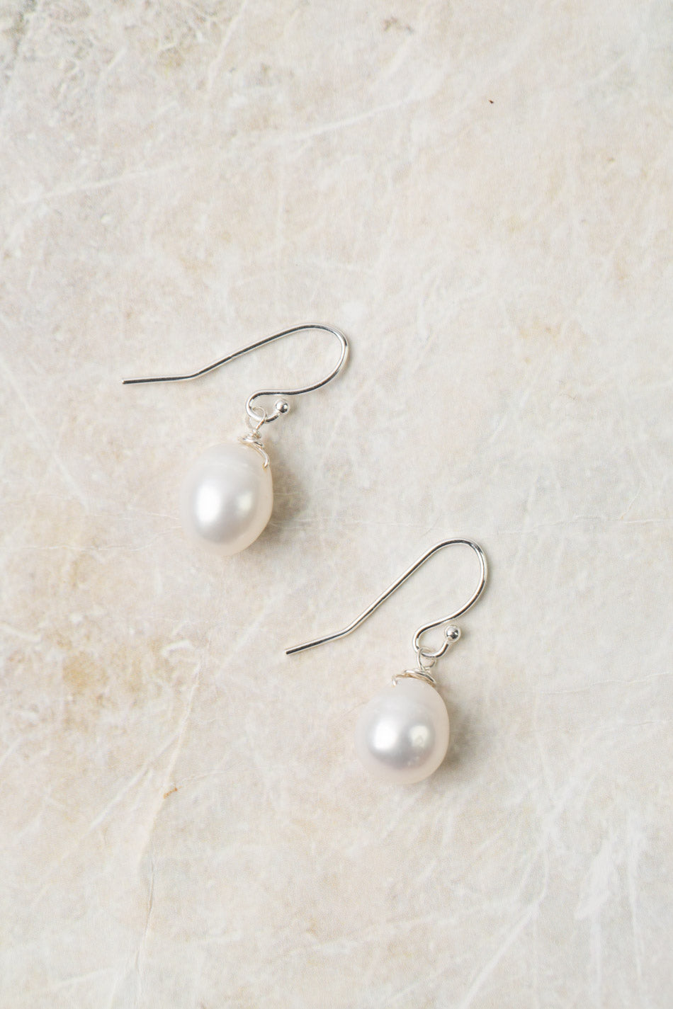 Birth Flower June Freshwater Pearl Earrings E006-2