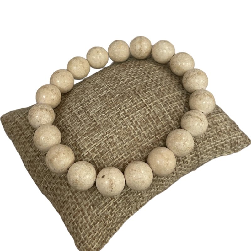 10mm Semi - Precious Stone Stretch Bracelet - Vintage Vault Boutique