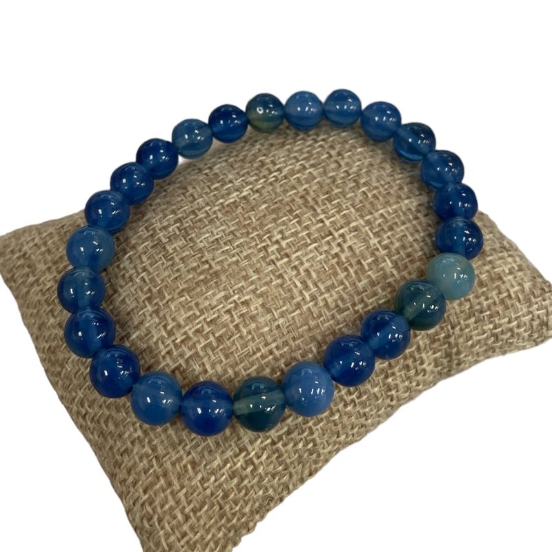8mm Semi - Precious Stone Stretch Bracelet - Vintage Vault Boutique