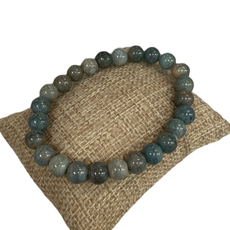 8mm Semi - Precious Stone Stretch Bracelet - Vintage Vault Boutique