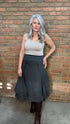 Linen Layered Pocket Skirt - Vintage Vault Boutique