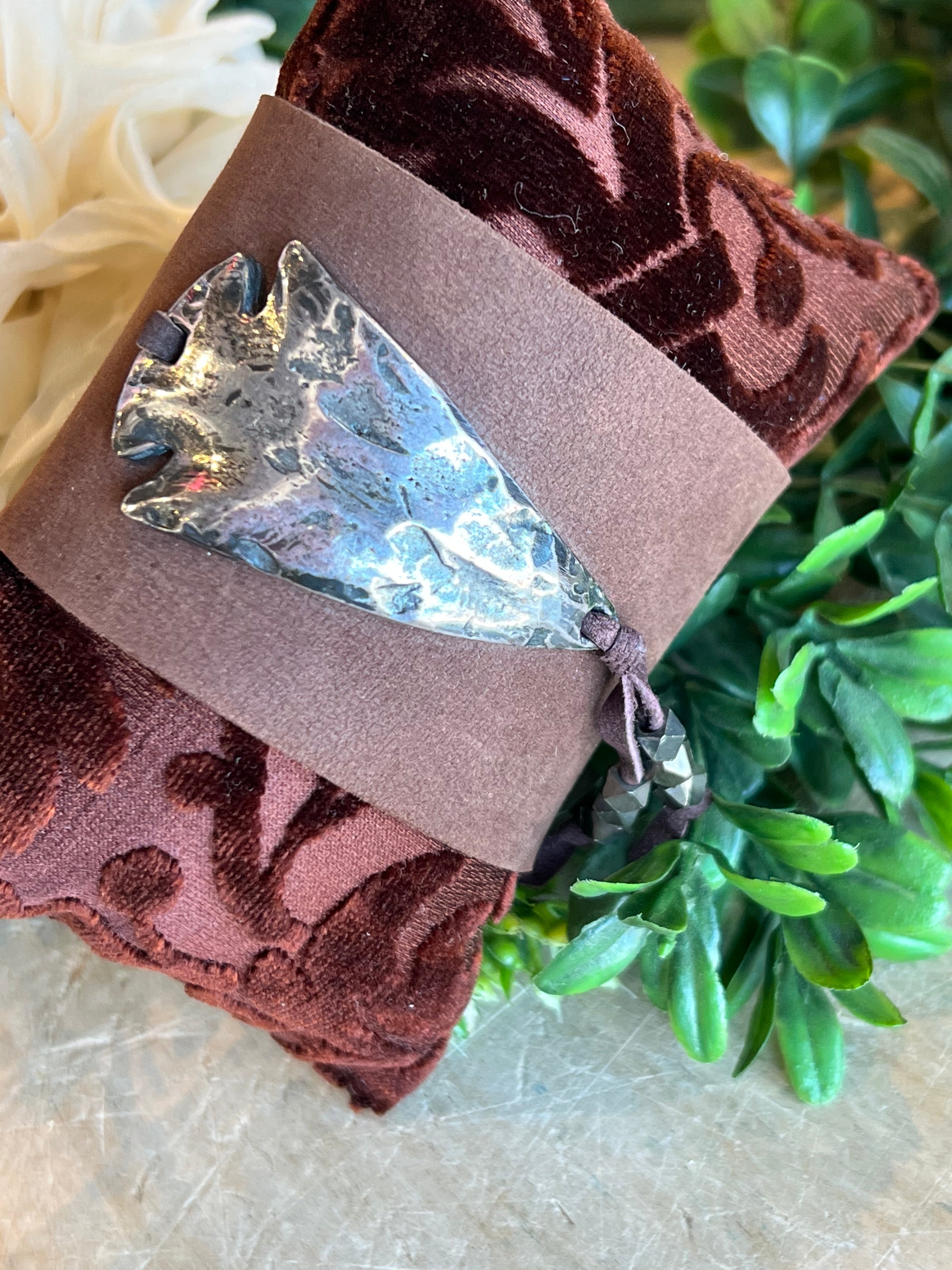 Leather Cuff with Arrow Head