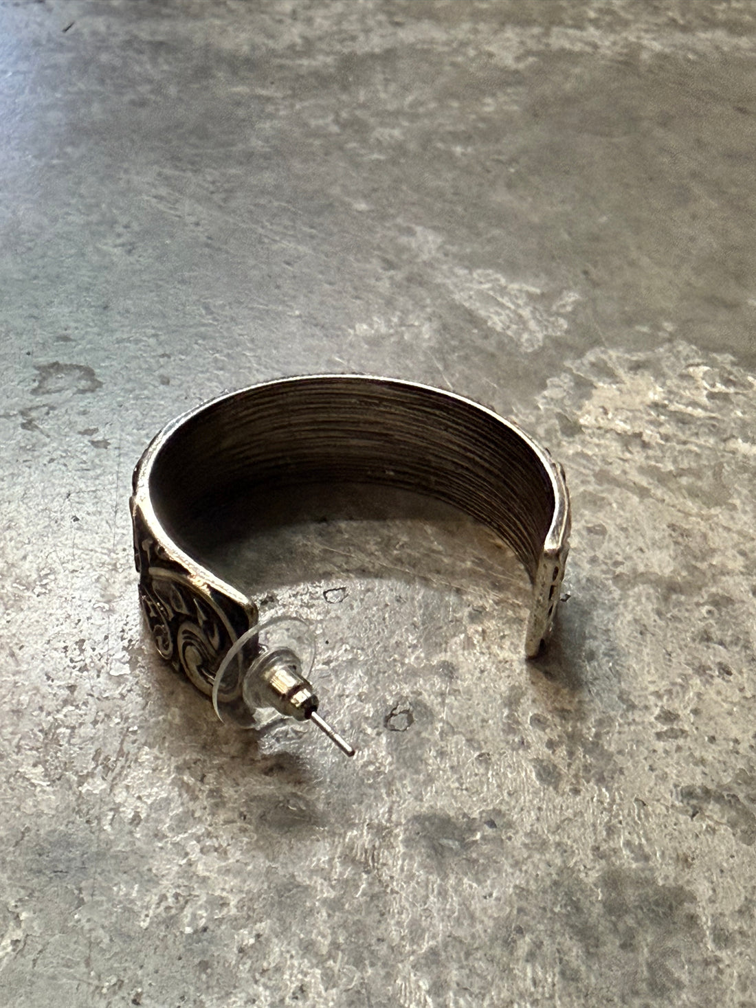 Hoop Embossed Earring