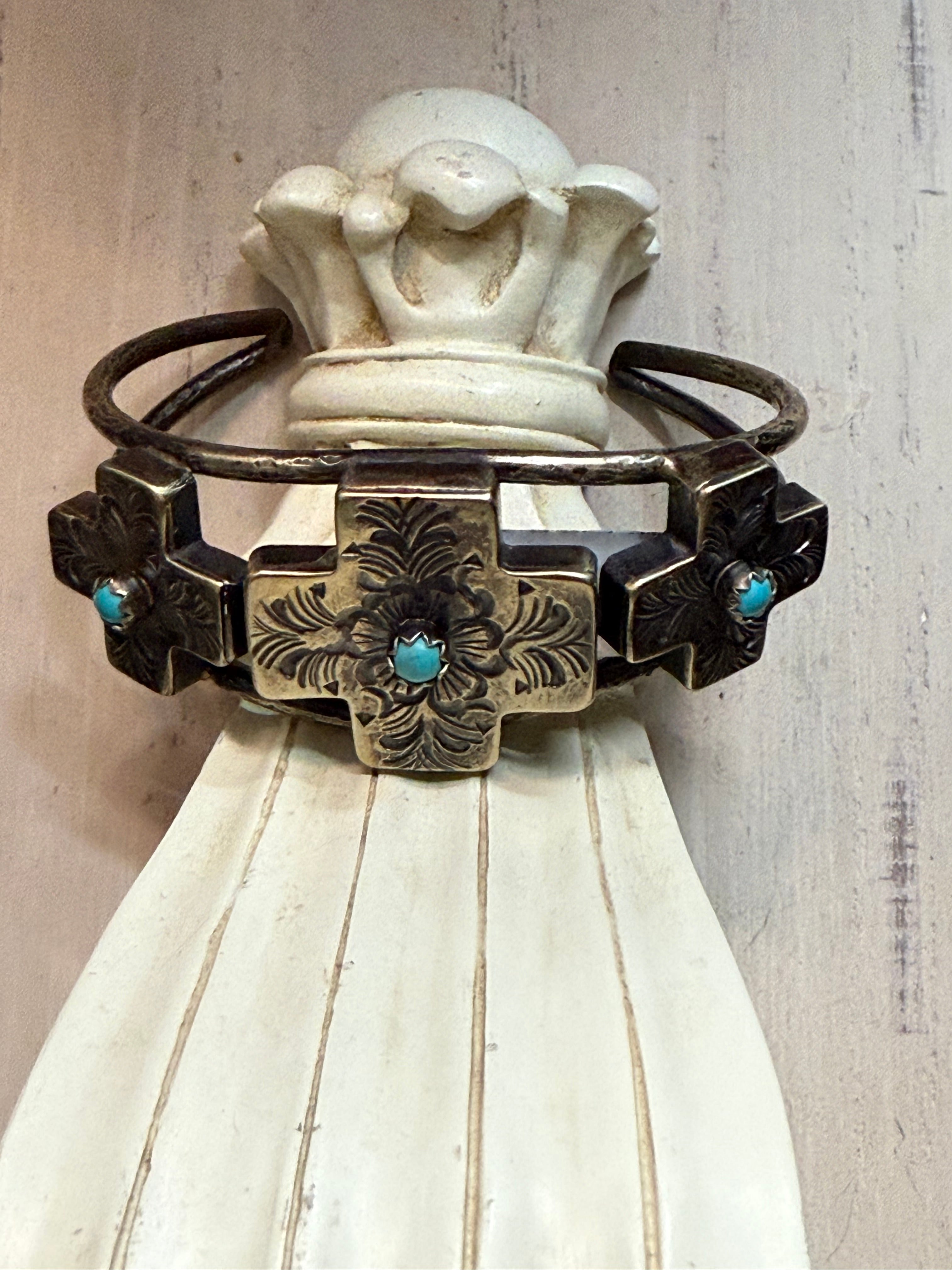 Three Crosses with Turquoise Cuff