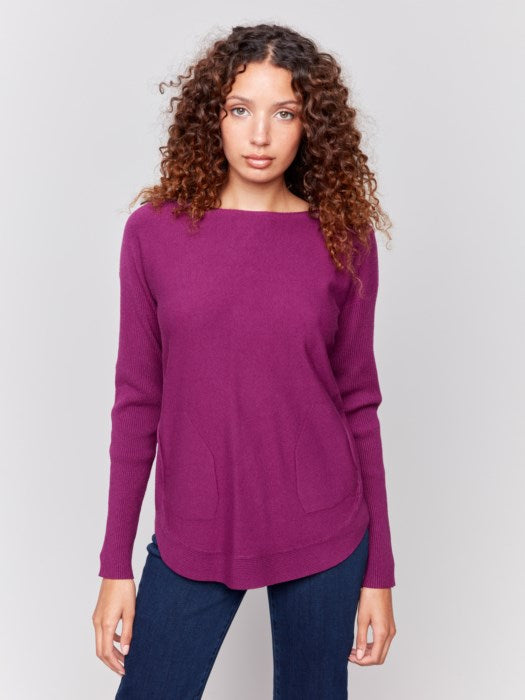 Back Lace Up Sweater