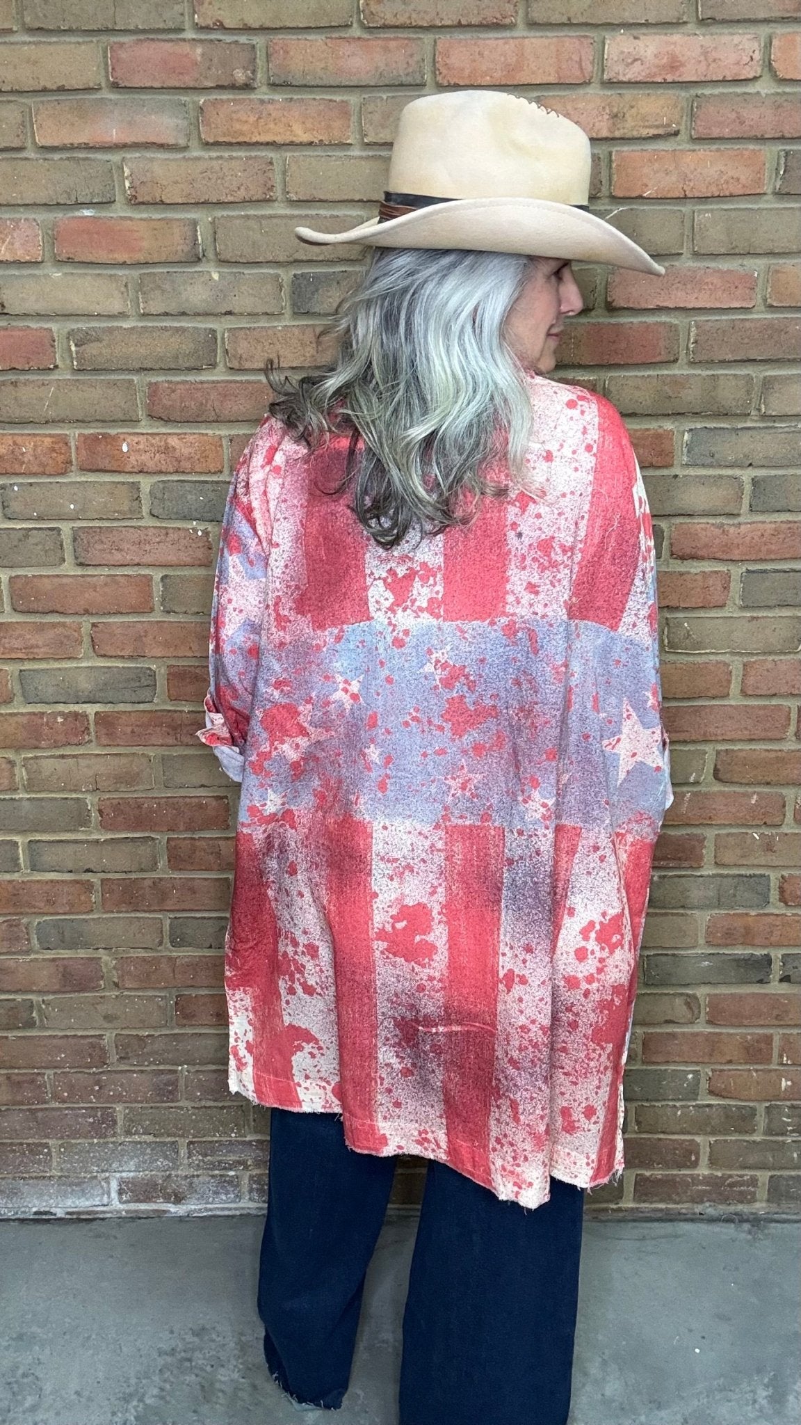 Faded Glory Button Up Top - Vintage Vault Boutique